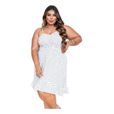  Vestido Plus Size Lastex Curto Alcinha Regulável Moda Verão