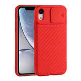 Carcasa Con Protector De Cámara/rojo Para iPhone X / Xs