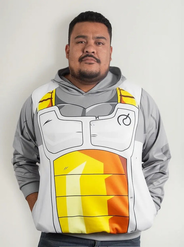 Sudadera Sublimada Vegeta Gris Hoodie