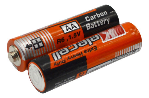 Pack 3x4 Pilas Baterías De Carbono Doble Aa R6 1.5 Voltios