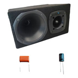 Kit Caixa Corneteira Corneta + 1 Driver + 1 Tweeter 240 Rms