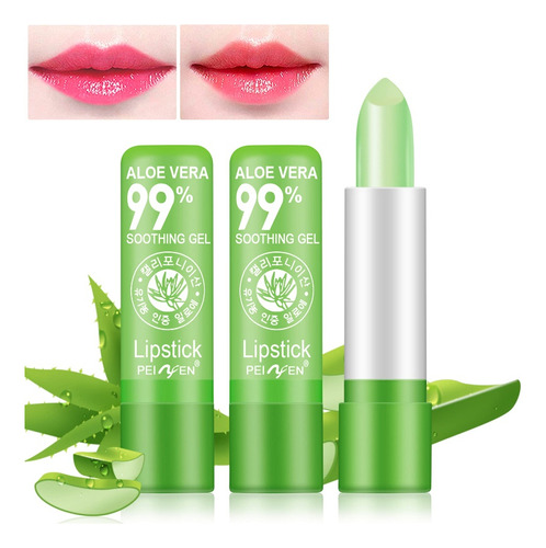 Labial Mágico Aloe Vera Cambia De Color Hidrata 