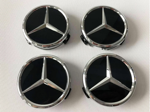  Juego De 4 Unidades De Tapa De Aro Emblema Mercedes Benz  Foto 2