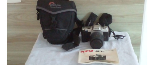 Câmera Analógica Slr Pentax Mz-50 35-80mm Kit Cinza/preta