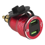 Cargador Usb 12v-24v, Puerto De Motocicleta, Toma De Corrien