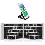 Teclado Bluetooth Plegable Inalambrico Portatil, Silver