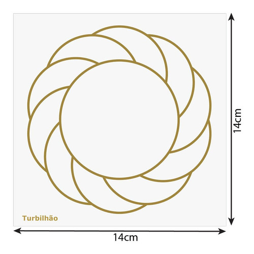 Radiestesia Radiônica - Placa Turbilhão - Ps 1mm 14x14 (cm)