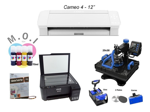 Combo Sublimación: 5 En 1 + L3110 + Cameo 4 