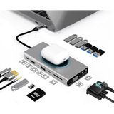 Hub Usb C 15 Em 1 Dockstation Hdmi Com Carregamento Sem Fio