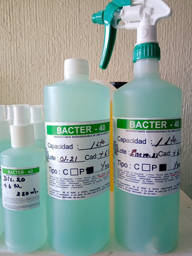 Sanitizante Bacter-40 (3pzas De 4lts C/u)