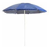 Sombrilla Paraguas Plegable Para Playa Tipo Ancla Grande Color Azul Lisa