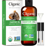 Cliganic Aceite De Ricino Organico Usda, 100% Puro (16 Onzas