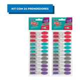 Bettanin Esfrebom Kit Com 24 Prendedores Plastic Emborrachado