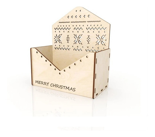 Caja De Madera Buzon Carta Navidad Decoracion Regalo Sorpres