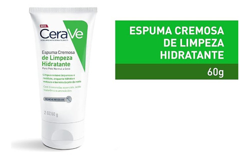 Cerave Espuma Cremosa De Limpeza Hidratante 60g