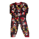 Pijama Unisex Niños Infantil Navidad Mickey Cuadros