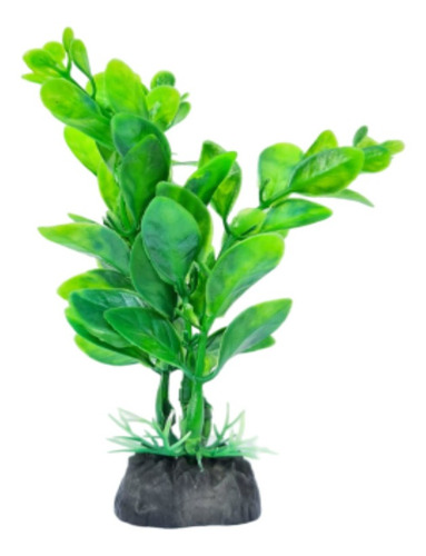 Planta Artificial Aquário 8cm Verde Folha Enfeite