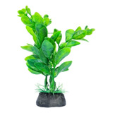 Planta Artificial Aquário 8cm Verde Folha Enfeite