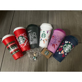 Starbucks 100% Original Set De 6vasos Reusables+1regalo