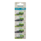 Pilas Recargables Philco Aa 2700 Mah Pack 5 Baterias, 1,2v