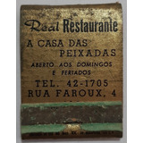 F9252 - Caixinha Fósforo Real Restaurante De 50 Ou 60
