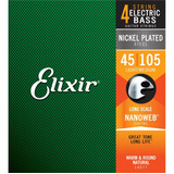 Encordoamento Elixir Baixo 045 4 Cordas Nanoweb 14077 - Usa