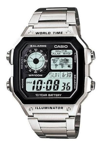 Reloj Casio Modelo Ae 1200 De Metal