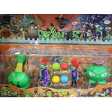 Set De Muñecos De Plantas Vs Zombies X 4!!!