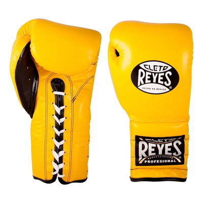 Guantes De Box Entrenamiento Cleto Reyes Agujeta Color Amarillo Talla 16oz | Envío gratis