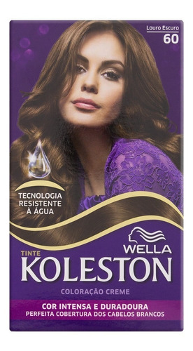 Kit Tintura Wella  Koleston Coloração Creme Tom 60 Loiro Escuro Para Cabelo