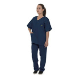 Conjunto Pijama Cirúrgico Scrub Azul Marinho