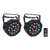 Luces Para El Escenario - 18 Led Par Lights, Lalucenatz Rgb 