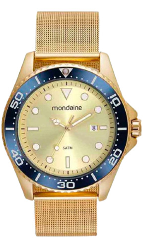 Relógio Mondaine Masculino Analógico Dourado 32507gpmvde3