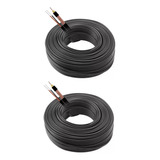 Cabo Coaxial Cftv Rf 4mm Preto 90% Malha 200mts - Valor Top