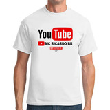 Camiseta Personalizada Youtube Com Nome Do Canal