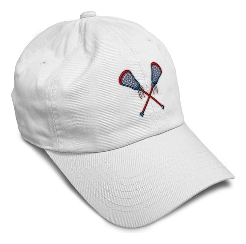 Gorra De Béisbol Suave Para Hombre, Palos De Lacrosse Bordad