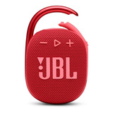 Parlante Jbl Clip 4 Portátil Con Bluetooth Rojo