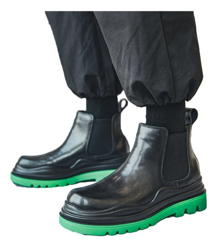 B Botas De Trabajo De Cuero De Estilo Británico Para