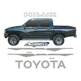 Kit Calcomanias Franjas Laterales Toyota Hilux Sr5 Dx Oracal