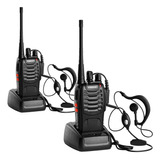 Kit 2 Radio Comunicador Walk Talk 16 Canales 5 Km Baofeng ;