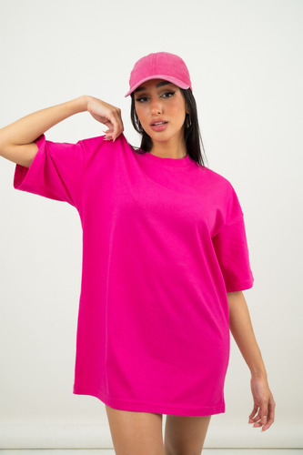 Remeron Mujer Manga Caida Remera Oversize Algodon Liso