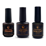 Kit Pretinho Poder Fengshangmei Top Coat+ Base+ Primer