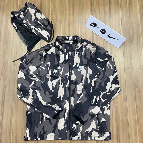 Corta Vento Nike Air Max Preto Camuflado Impermeável Forrado