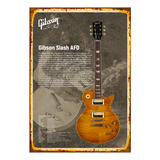 1 Cartel Metal Guitarra Gibson Slash Afd Guns Retro 40x28 Cm