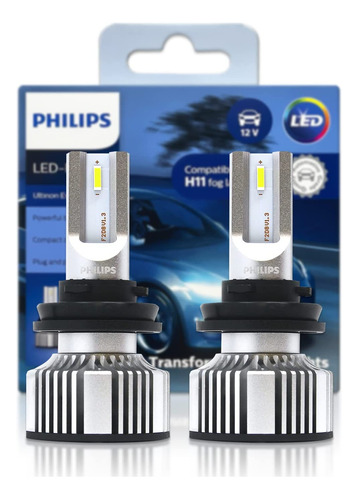  Philips Focos Led H11 Ultinon Essential 200% + Luz 6500°k