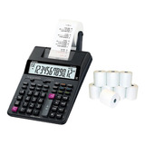 Calculadora Sumadora Casio Hr100rc Con Impresora +adaptador Color Negro