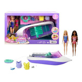 Lancha Bote Barbie Mermaid Power + 2 Muñecas + Accesorios