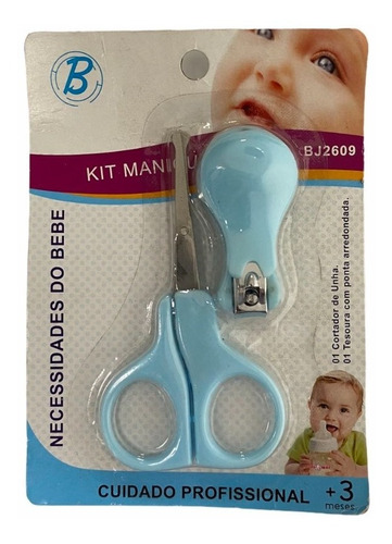 Kit Manicure De Bebê Tesoura E Cortador Unhas