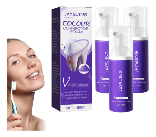 3×kit De Espuma Limpiadora Dental Con Corrección De Color A