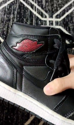 Air Jordan 1 High Satin Black Tamanho 38 (forma Grande)